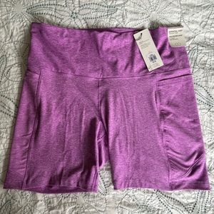 NWT CALIA by Carrie Underwood XXL Energize High Rise Bike Shorts Lilac Fields